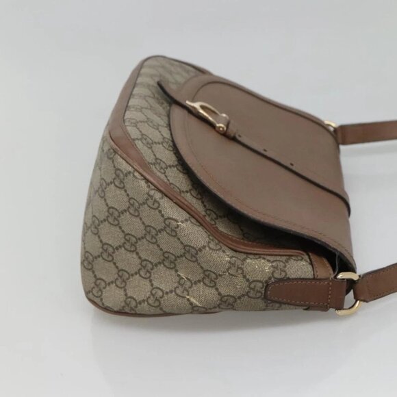 GUCCI GG Supreme Shoulder Bag PVC Beige Gold 336748 Auth 116246 - Picture 4 of 14